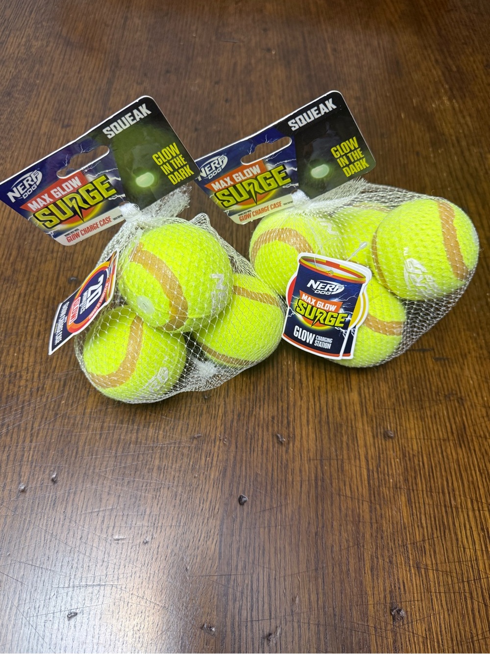Nerf Max Glow Surge Glow In The Dark Tennis Ball | 8 Pack | Brand New